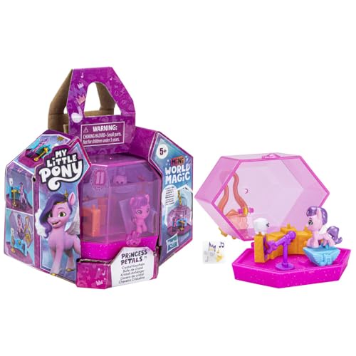 My Little Pony Mini World Magic Crystal Keychain Princess Pipp Petals Toy - Portable Mini Playset, Pony, Accessories For Kids Ages 5 and Up