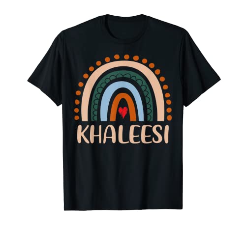 Khaleesi Name Personalized Funny Women Rainbow Khaleesi T-Shirt