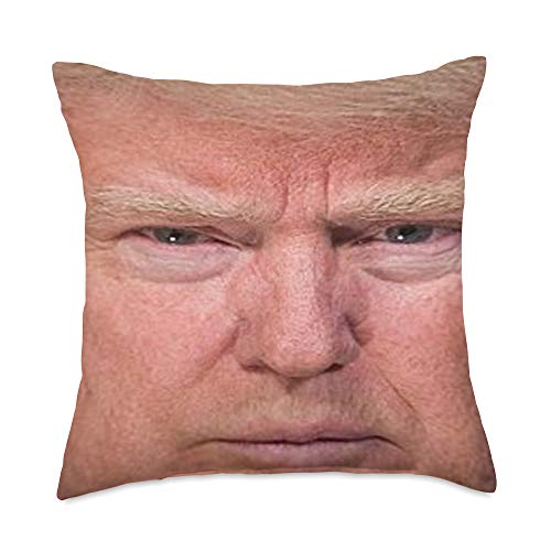 Youth Vote Donald J Trump face Throw Pillow, 18x18, Multicolor