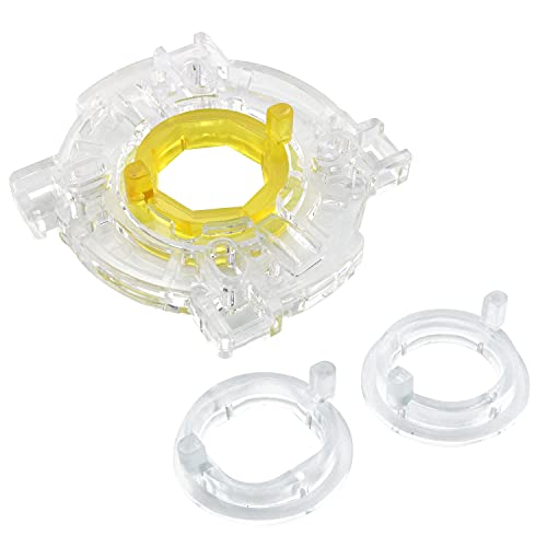 DGHAOP 4pcs Arcade Rocker Accessories Base 4/8 Way Restrictor Plate Gate JLF Series Joystick Fully Transparent Base Retaining Ring