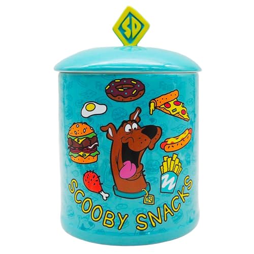 Silver Buffalo Scooby Doo Scooby Snacks Large Canister Ceramic Cookie Jar, 9.5(height) x 7(diameter)