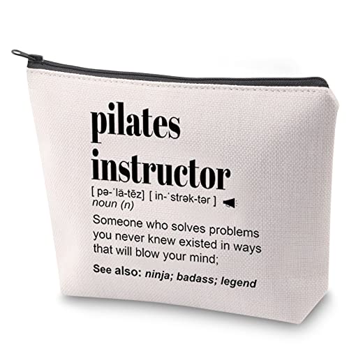 ZJXHPO Pilates Instructor Coach Trainer Survival Kit Pilates Instructor Appreciation Gift Pilates Instructor Definition Makeup Bag With Zipper (Pilates Instructor)