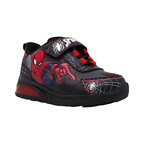 Marvel Boy's Spider-Man Athletic Sneaker, Black, 10 Toddler