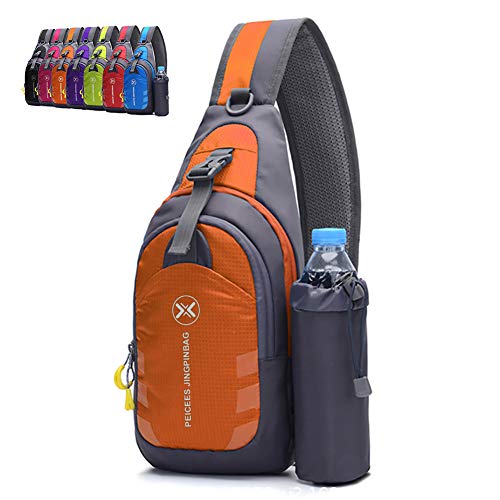 Peicees Chest Crossbody Sling Backpack Bag Travel Bike Gym Daypack for Women Men