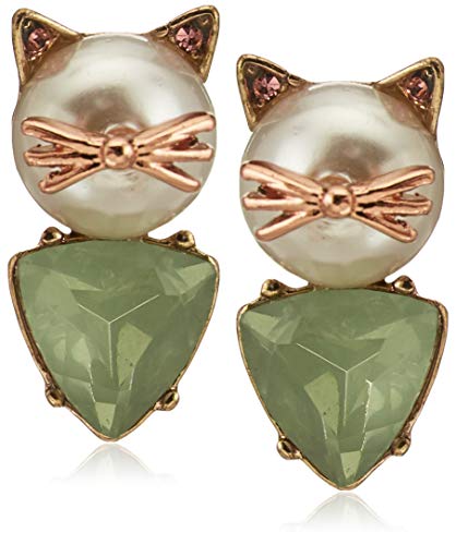 Betsey Johnson Cat Stud Earrings