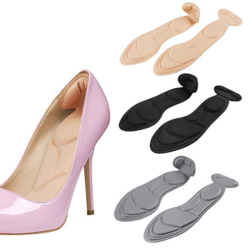 2020 New Shoe Insoles, Heel Cushions, Sponge Shoes Pads with High Heel Inserts for Loose Shoes, Metatarsal/Arch Pain, Foot Pain, Heel Sore and Heel Spurs (Women 4.5-9.5)
