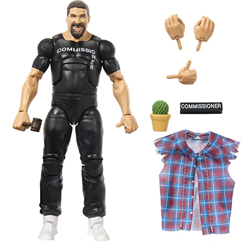 Mattel WWE Commissioner Foley Elite Collection Action Figures, Deluxe Articulation & Life-like Detail with Iconic Accessories, 6 in