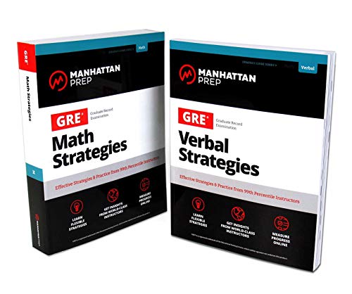 GRE Math & Verbal Strategies Set: Comprehensive Content Review & 6 Online Practice Tests from 99th Percentile Instructors (Manhattan Prep GRE Strategy Guides)