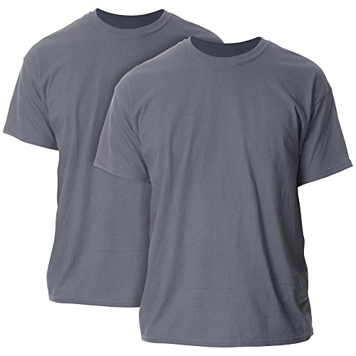 Gildan Adult Ultra Cotton T-Shirt, Style G2000, Multipack, Charcoal (2-Pack), Medium