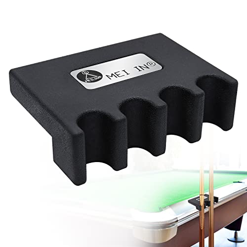 LFSEMINI Pool Cue Holder, 4-Cue Portable Pool Stick Holder for Table, Weighted & Durable Billiard Cue Holder, Mini Stick Holder for Pool Cues, Pool Cue Holder Claw(4 CUE Black)