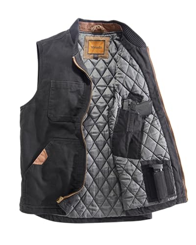 Venado Concealed Carry Vest for Men - Built-in Left and Right Handed Holster (Black, XXX-Large)