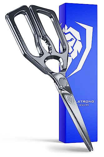 Dalstrong Professional Kitchen Scissors - 420J2 Japanese Stainless Steel - Ambidextrous Kitchen Shears - Detachable - Heavy Duty Sharp Blade - Vegetable, Meat, Pizza Scissors - Food Stain Resistant