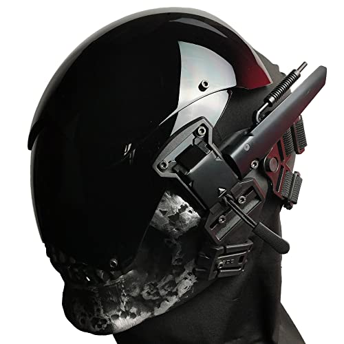 Marikito Cyberpunk Futurism Futurism Gothic Mask Adult Helmet, Halloween role-playing clothing accessories, cool mask(Skull)