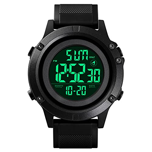 CKE Men's Digital Sports Watch Large Face Military Waterproof Watches for Men with Stopwatch Alarm