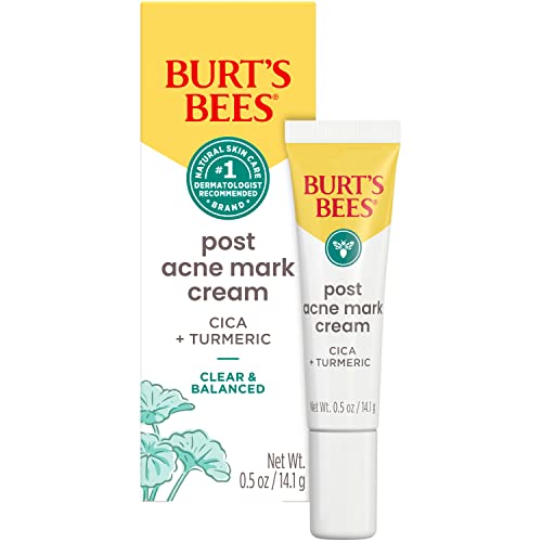 Burt’s Bees Post Acne Mark Cream for All Skin Types, Gentle Dark Spot Correcting Cream for Face, Formulated with Turmeric, 0.5 Oz.