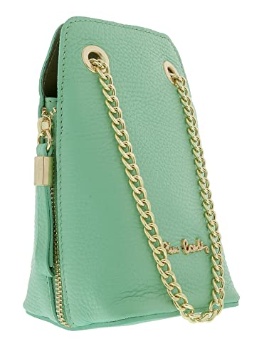 Pierre Cardin Tiffany Leather Curved Structured Chain Crossbody Bag for womens