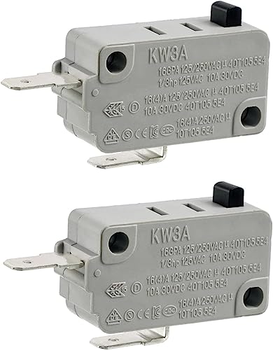 BOJACK Microwave Oven Door Switch KW3A 16A 125/250 V Door Interloc (Pack of 2 pcs Normally Close Switchs)