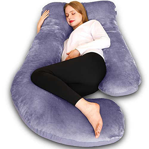 Chilling Home Pregnancy Pillows, U Shaped Full Body Maternity Pillow 58 inch, Pregnant Women Must Haves Pregnancy Pillows for Sleeping with Removable Cover