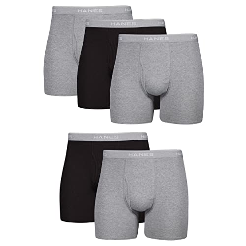 Hanes Men Hanes Boxer Briefs, Cool Dri Moisture-Wicking Underwear, Cotton No-Ride-up for Men, Multi-Packs Available