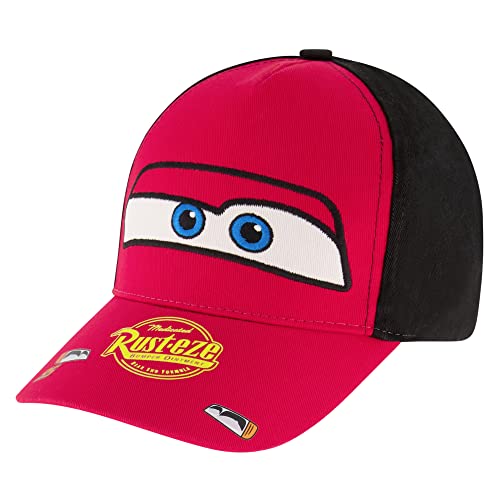 Disney Boys Baseball Cap, Lightning McQueen Adjustable Toddler Hat, Ages 2-4, Red