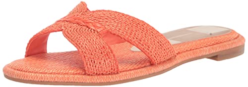 DOLCE VITA Women's Atomic Sandal, Orange Raffia, 7