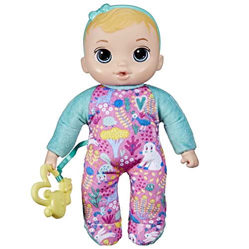 Baby Alive Soft ‘n Cute Doll, Blonde Hair, 11-Inch First Baby Doll Toy, Washable Soft Doll, Toddlers Kids 18 Months and Up, Teether Accessory