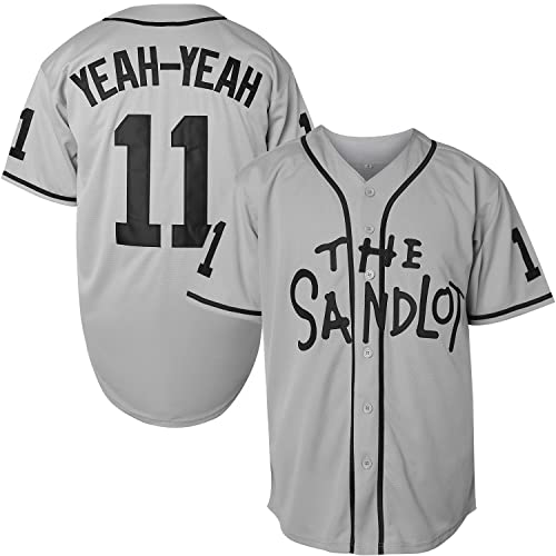Phoneutrix Benny 'The Jet' Rodriguez 30 The Sandlot Legends #23 Bel Air Short Sleeve 3D Print Fashion Baseball Jersey (11 Grey, Large)