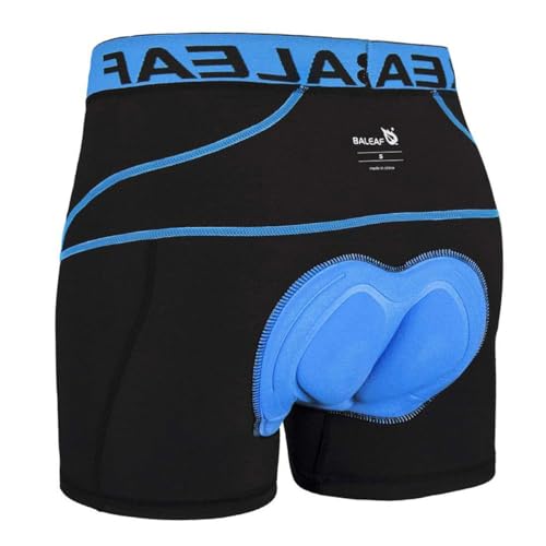 BALEAF Men's 3D Padded Bike Shorts Cycling Underwear MTB Liner Road Biking Bicycle Clothes Blue XXL