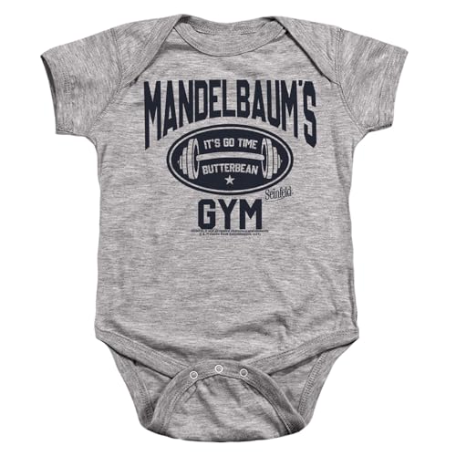 Popfunk Seinfeld Madelbaum'S Gym Unisex Infant Snap Suit for Baby (6 Months) Athletic Heather