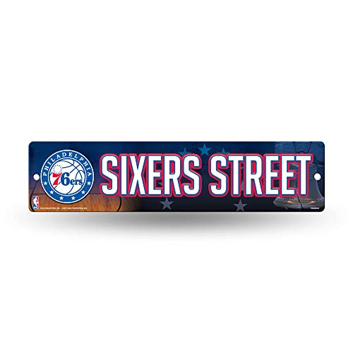 Rico Industries NBA Philadelphia 76ers 16-Inch Plastic Street Sign Décor