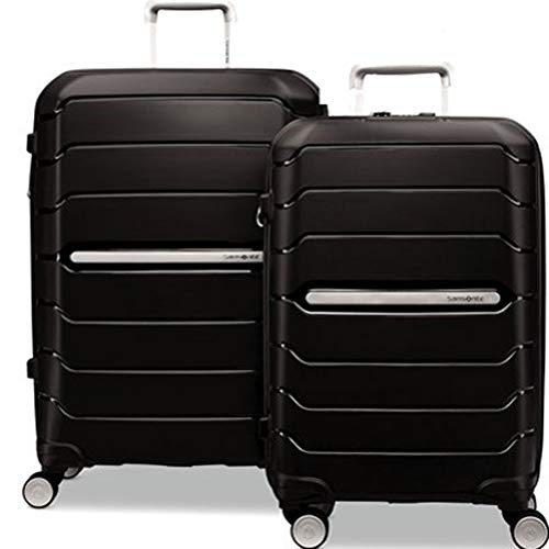 Samsonite Freeform Hardside Expandable Luggage with Spinners, Black, 2PC SET (Carry-on/Large)