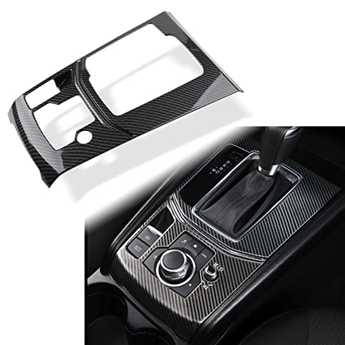 ANFOKAS for Mazda CX-5 2024 2023 2022 2021 2020 2019 2018 2017 Accessories Car Auto Interior Center Console Cover Gear Panel Gear Shift Knob Cover Trims Frame -ABS Carbon Fiber Style