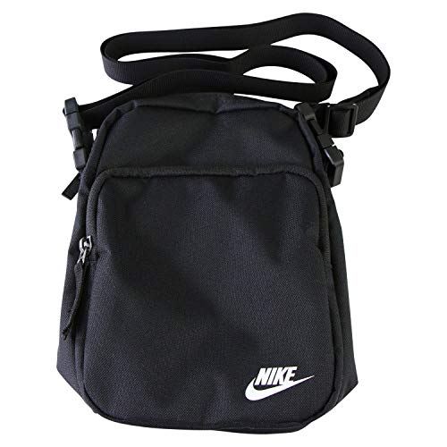 Nike Heritage Small Items 2.0 Tote Bag, Black/Black/(White), One Size