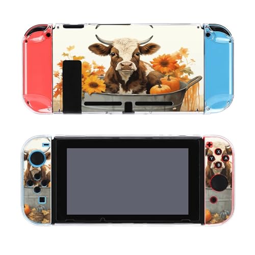 AoHanan Painting Baby Cow Pumpkins Switch Screen Protector Case Cover Full Accessories Switch Game Case Protection Skin for Switch Console and Joy-Cons