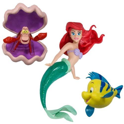 SwimWays Little Mermaid Disney Dive Characters Kids Pool Toy- Princess Ariel, Flounder, and Sebastian, Bath Toys and Pool Party Supplies