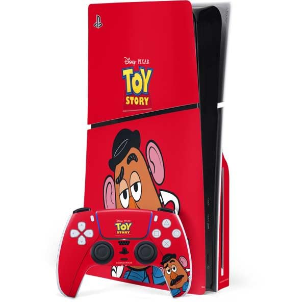 Skinit Decal Gaming Skin Compatible with PS5 Slim Disk Bundle - Officially Licensed Disney Toy Story Mr Potato Head Design