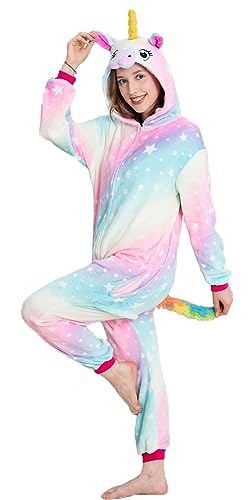 NewFuzzy Unisex Unicorn Onesie Pajamas Halloween Cosplay Costume Sleepwear