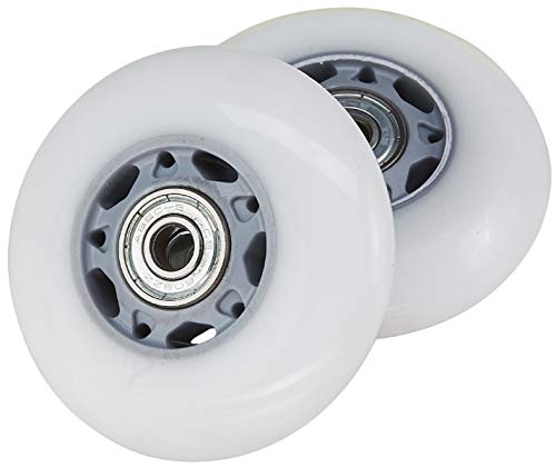 RipStik Casterboard Replacement Wheel Set 76 mm w/ bearings (Silver-Gray/White)