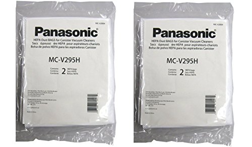 Panasonic MC-V295H Type C-19 Canister HEPA Vacuum Bag, Pack of 4