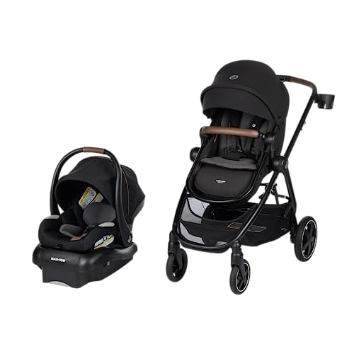 Maxi-Cosi Zelia_ Luxe 5-in-1 Modular Travel System, New Hope Black