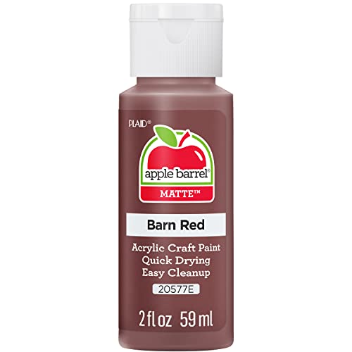 Apple Barrel Acrylic Paint in Assorted Colors (2 oz), 20577, Barn Red