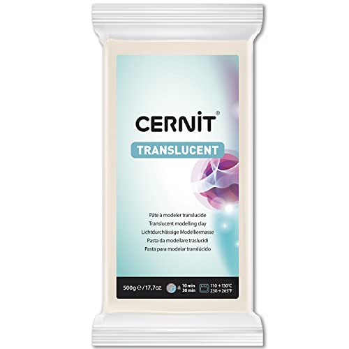 Cernit Polymer Paste, Translucent White, 500 g