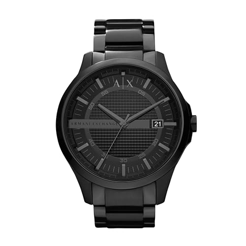 A｜X ARMANI EXCHANGE Men's Black Stainless Steel Watch (Model: AX2104)