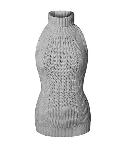 Unibaby Women's Backless Hollow Out Anime Cosplay Virgin Killer Sweater One-Piece Knit Turtleneck Pullover Vest
