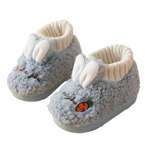 Bblulu Winter Booties Infant Baby Warm Cotton Booties Stay on Slippers Non Slip Soft Gripper Sock Shoes First Walking Shoes Warm Socks Newborn Crib Shoes