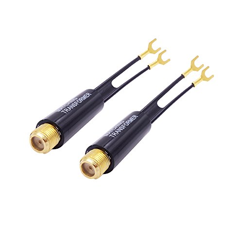 Fancasee 2 Pack Gold Plated 75 Ohm to 300 Ohm UHF/VHF/FM Matching Transformer Converter Adapter with F Type Female Coax Coaxial Connector Plug Jack for Cable Wire Antenna TV