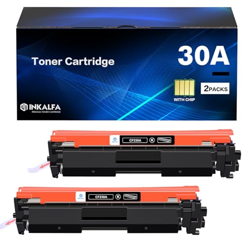 30A CF230A Toner Cartridge Black 2 Pack Compatible Replacement for HP 30A CF230A 30X CF230X for HP Laserjet Pro MFP M227fdw M203dw M227fdn M203dn M227sdn M203d M227 M203 Series Printer Ink