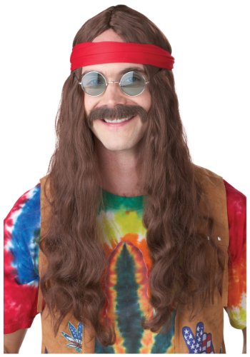 California Costumes Hippie Man Wig and Mustache Standard