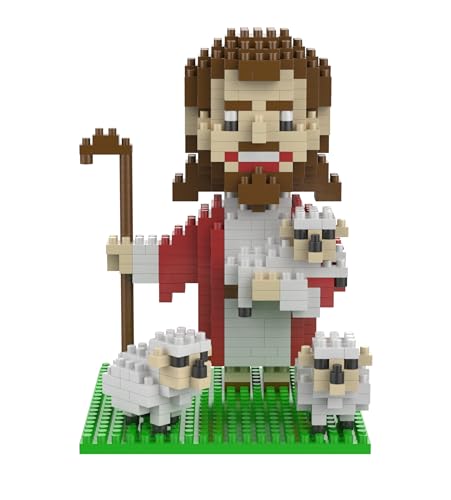 Jesus Series-I am The Good Shepherd Mini Figurine, Bible Story, Collectable Building Set for Aged 14+, Great Gift for Teenagers and Adults (631Pieces/8.4x8x11.3cm)