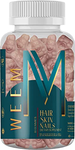 WEEM Biotin Gummies for Hair, Skin and Nails - Vegan Vitamins for Men & Women, Supports Faster Hair Growth and Stronger Nails - Extra Strength 10,000mcg